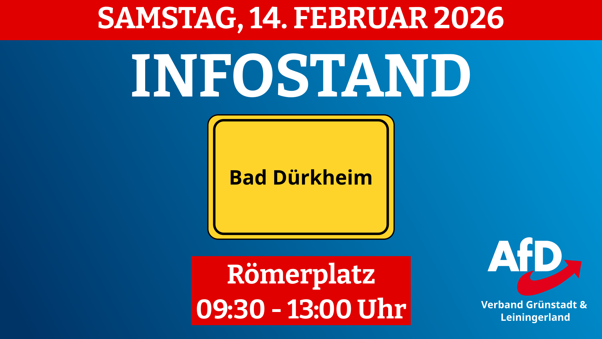INFOSTAND BAD DÜRKHEIM, 14.02.2026